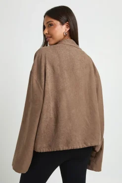 Veste Col Cheminée Grande Taille Effet Peau De Pêche