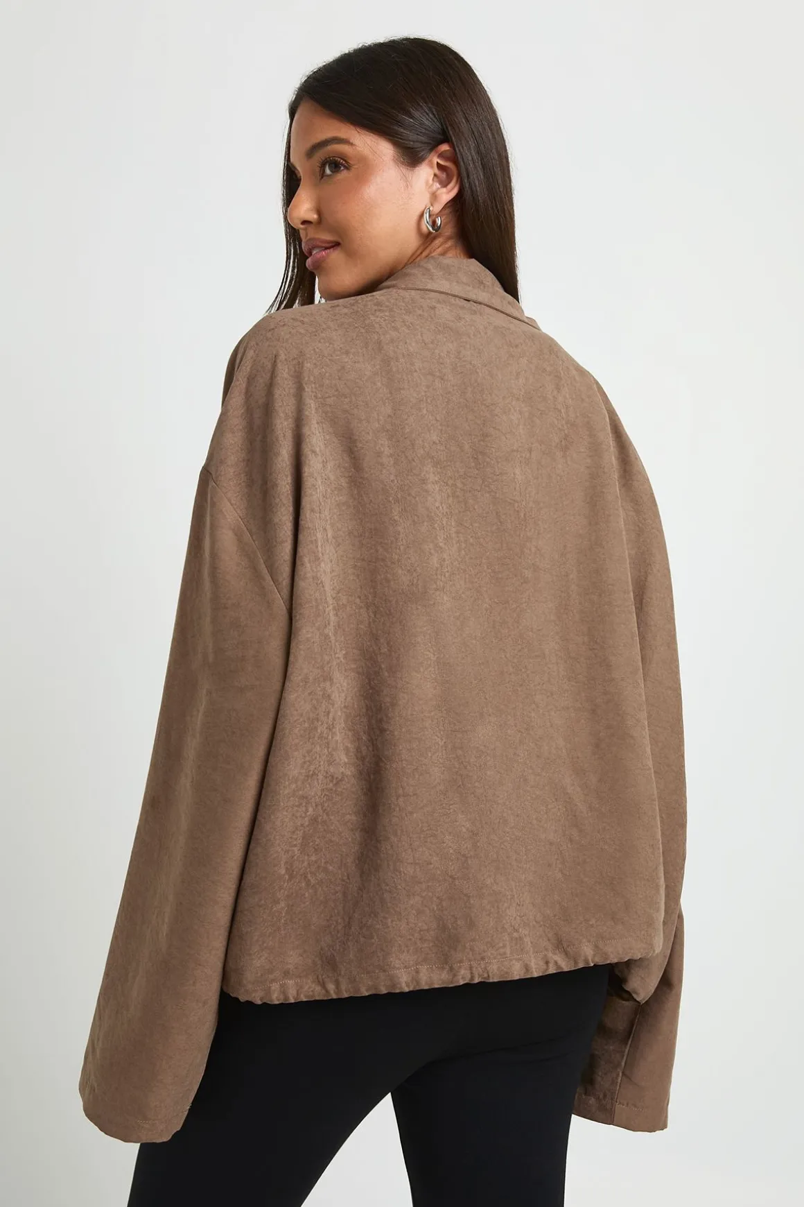 Veste Col Cheminée Grande Taille Effet Peau De Pêche