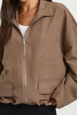 Veste Col Cheminée Grande Taille Effet Peau De Pêche