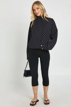 Veste Col Cheminée À Pois Petite Taille