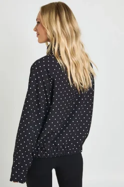 Veste Col Cheminée À Pois Petite Taille