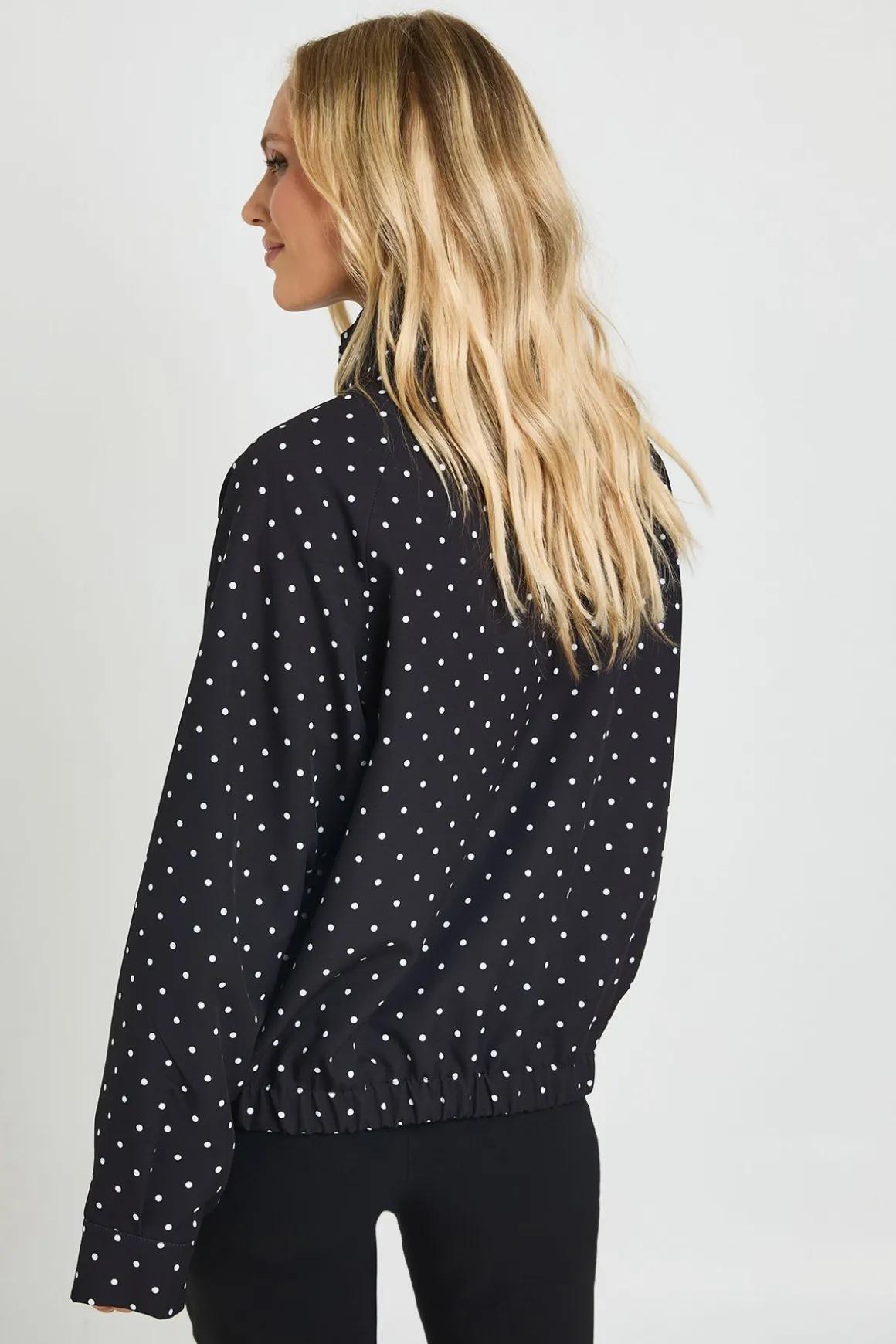 Veste Col Cheminée À Pois Petite Taille