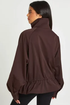 Veste Col Cheminée À Taille Cintrée