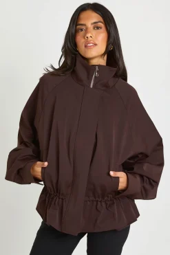 Veste Col Cheminée À Taille Cintrée