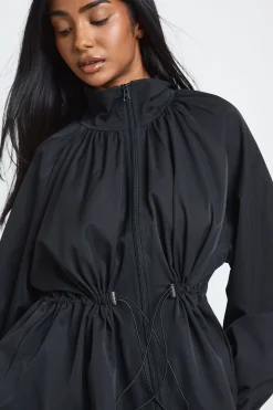 Veste Col Cheminée Taille Cintrée