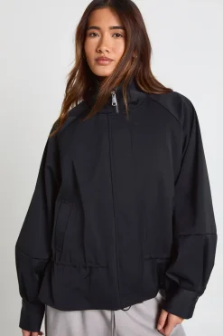 Veste Col Cheminée Taille Cintrée