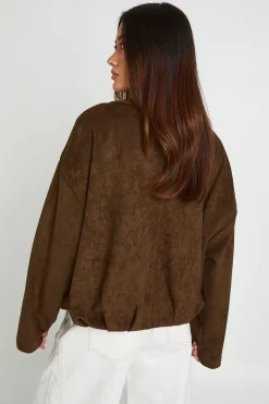 boohoo Veste Col Châle En Synthétique<Femme Vestes & Manteaux|Vestes En Similicuir