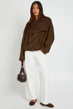 boohoo Veste Col Châle En Synthétique<Femme Vestes & Manteaux|Vestes En Similicuir