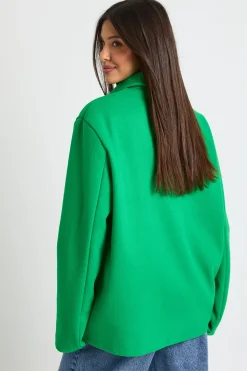 boohoo Veste à col effet laine, détail de couture<Femme Vestes & Manteaux