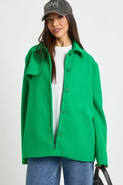 boohoo Veste à col effet laine, détail de couture<Femme Vestes & Manteaux