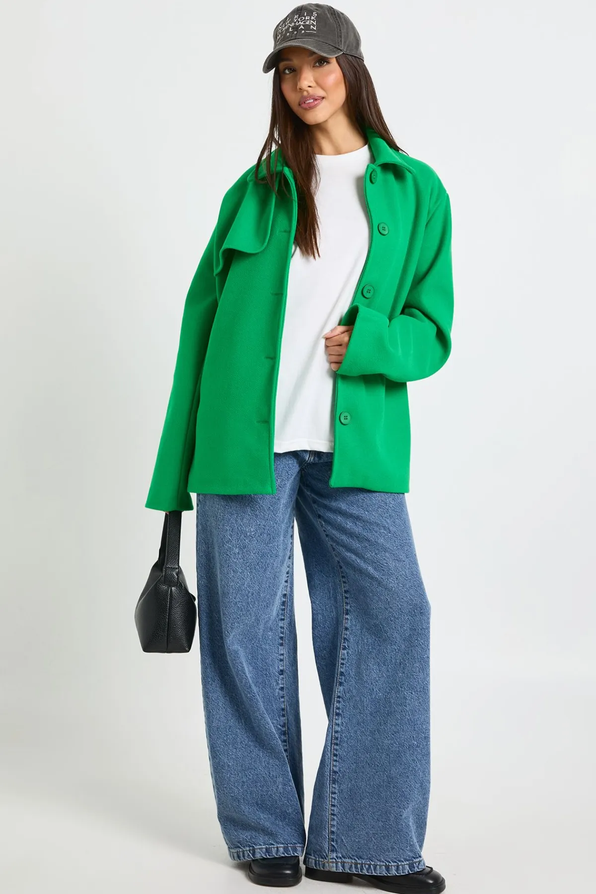 boohoo Veste à col effet laine, détail de couture<Femme Vestes & Manteaux