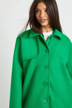 boohoo Veste à col effet laine, détail de couture<Femme Vestes & Manteaux