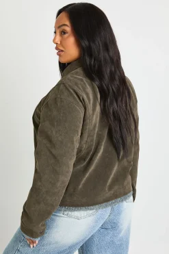 Veste à col en suédé Plus