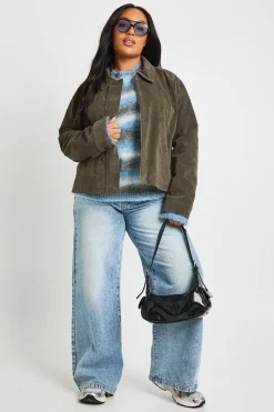 Veste à col en suédé Plus
