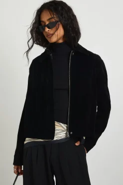 Veste à col en synthétique