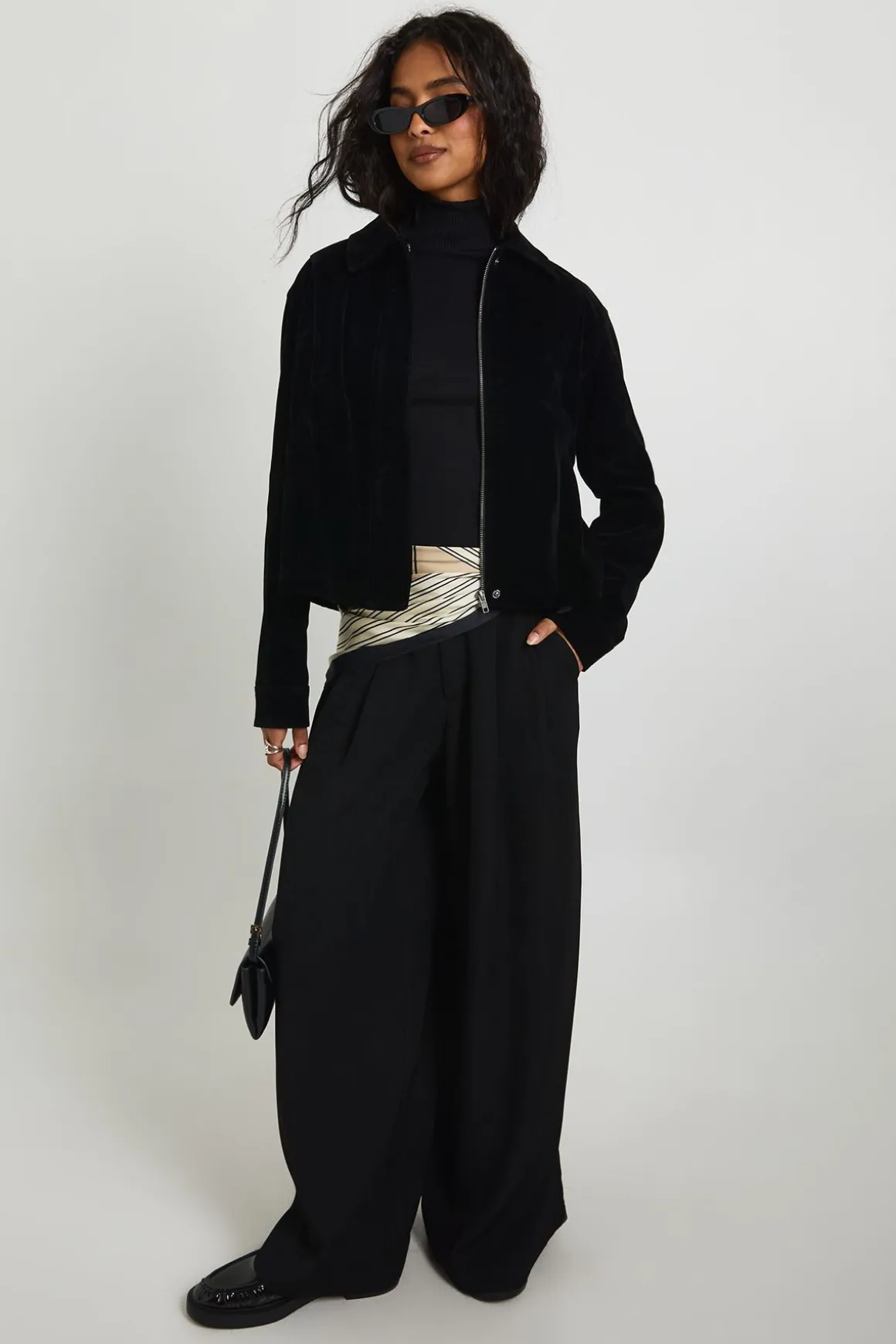 Veste à col en synthétique