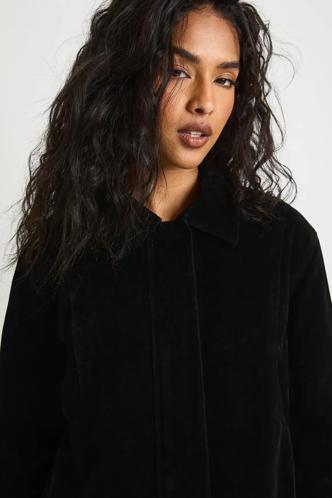 Veste à col en synthétique