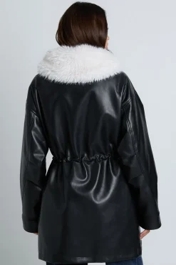 Veste à col en synthétique