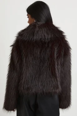 Veste À Col En Synthétique