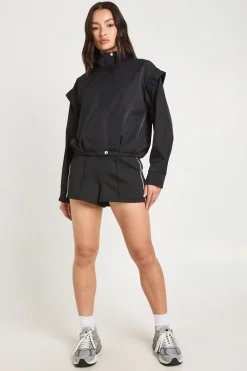 Veste Col Montant Avec Détails D'épaules Structurés