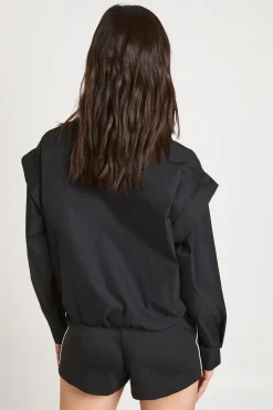 Veste Col Montant Avec Détails D'épaules Structurés