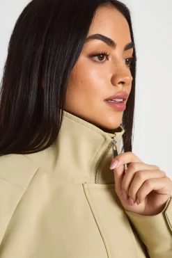 Veste Col Montant Avec Taille Cintrée