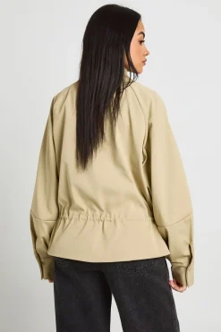 Veste Col Montant Avec Taille Cintrée
