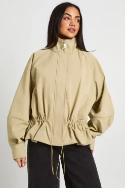 Veste Col Montant Avec Taille Cintrée