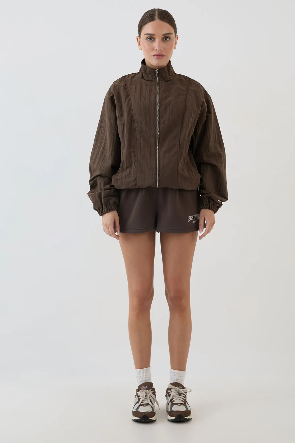 Veste À Col Montant Effet Peau De Pêche Dsgn Studio