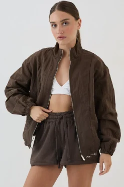 Veste À Col Montant Effet Peau De Pêche Dsgn Studio