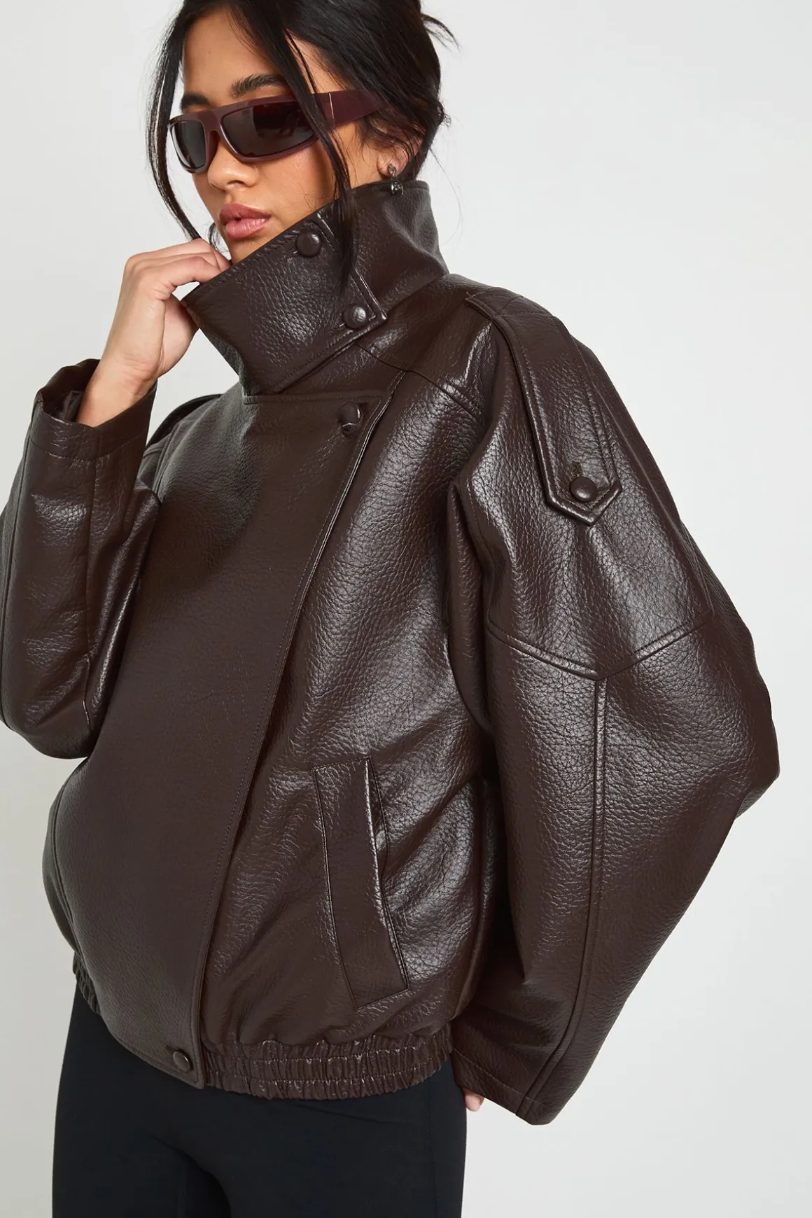 Veste Col Montant En Synthétique