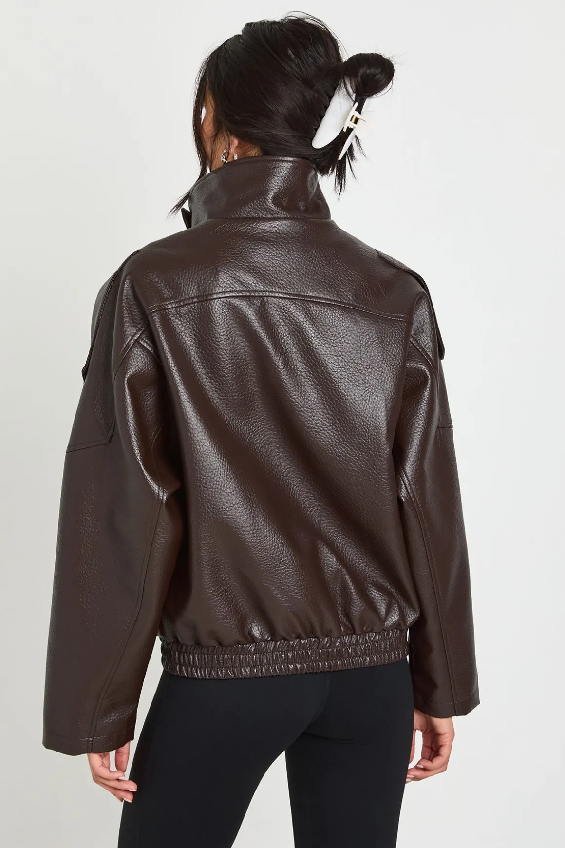 Veste Col Montant En Synthétique