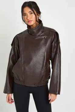 Veste Col Montant En Synthétique