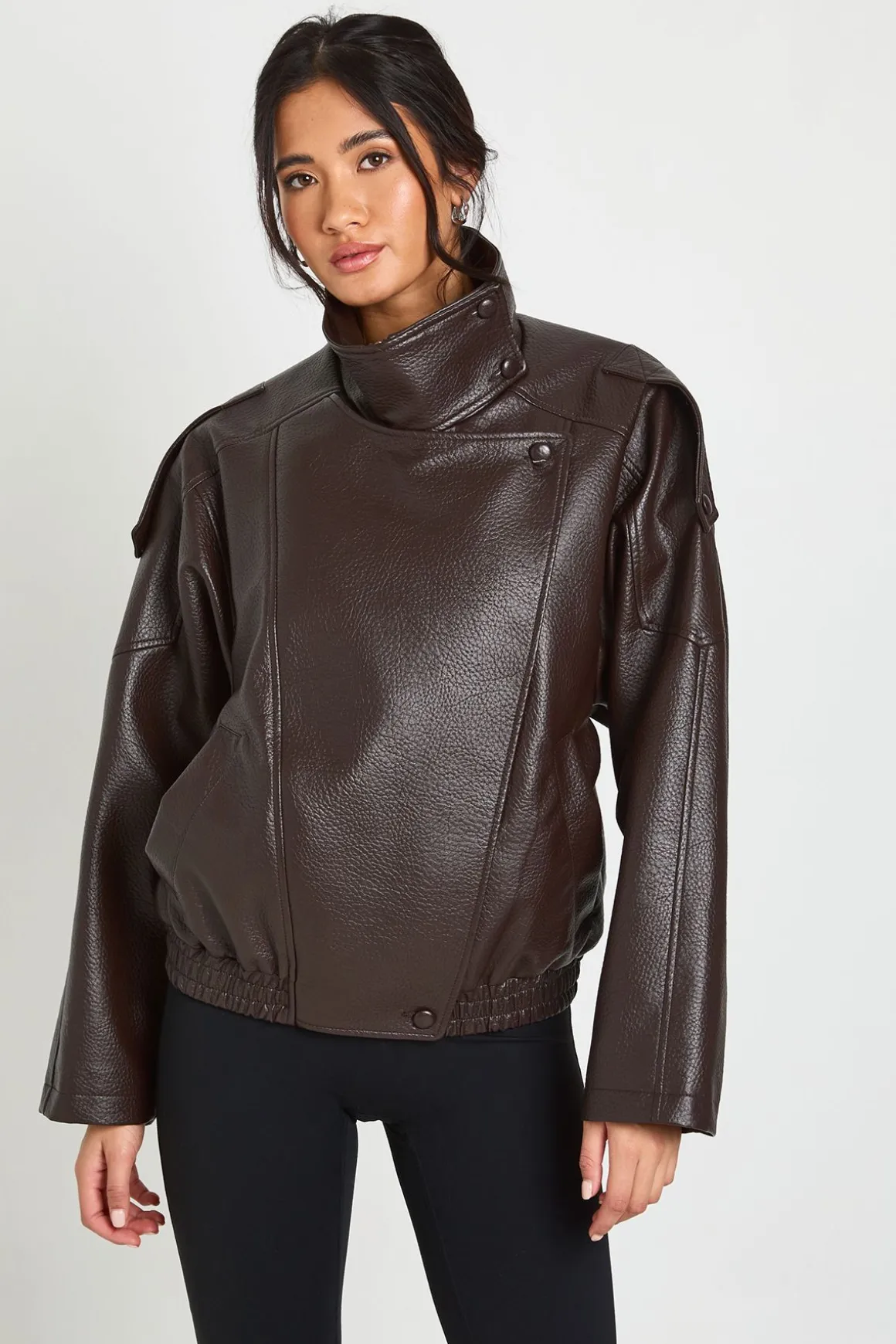 Veste Col Montant En Synthétique