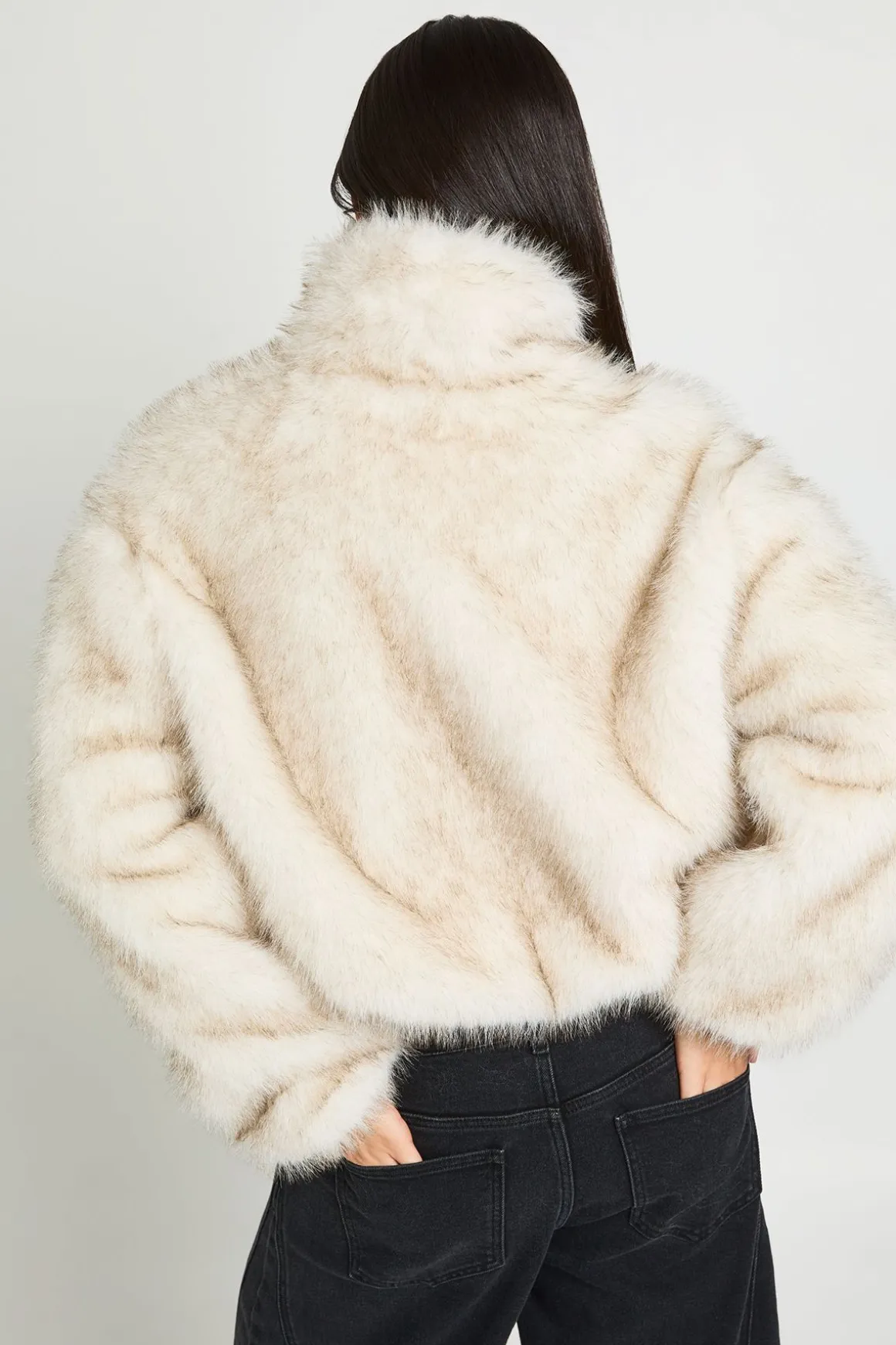 Veste Col Montant En Synthétique D'inspiration Vintage