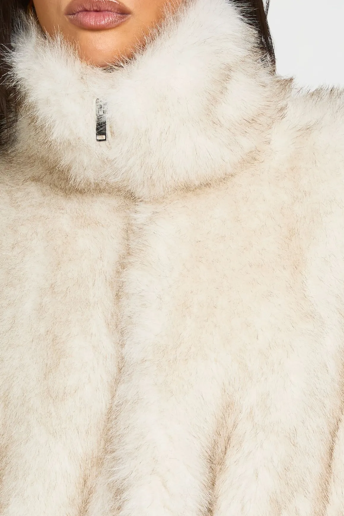 Veste Col Montant En Synthétique D'inspiration Vintage