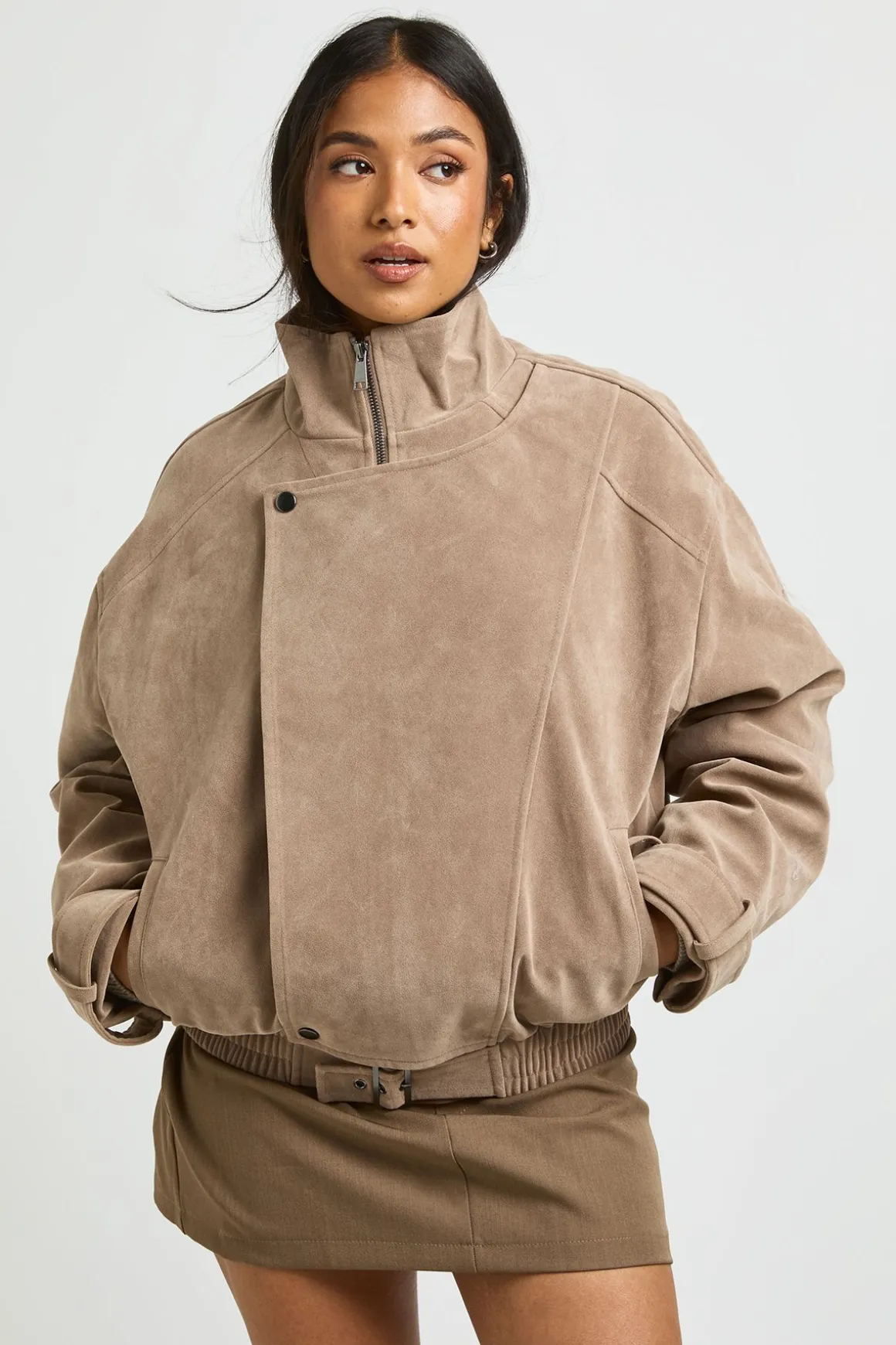 Veste Col Montant En Synthétique Petite