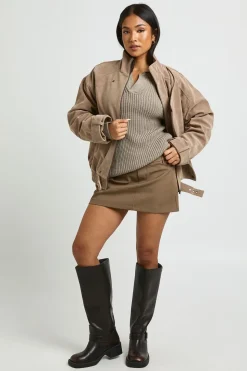 Veste Col Montant En Synthétique Petite