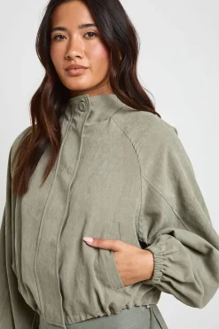 Veste Col Montant À Finition Pêche
