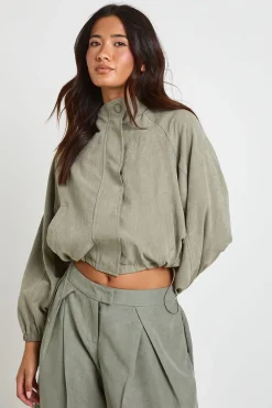 Veste Col Montant À Finition Pêche
