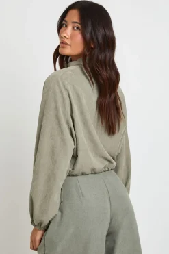 Veste Col Montant À Finition Pêche