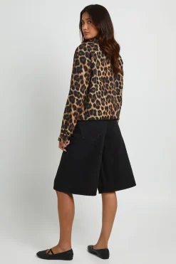 boohoo Veste Col Montant Imprimé<Femme Imprimé Léopard|Vestes & Manteaux