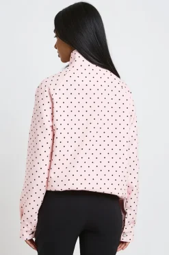 Veste À Col Montant À Pois