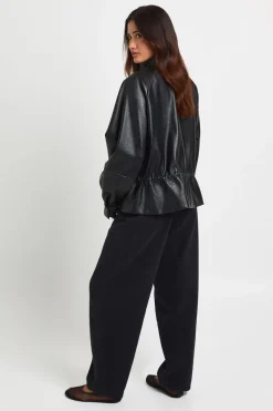 boohoo Veste Col Montant Taille Cintrée En Synthétique Grainé<Femme Manteaux Et Vestes D’Automne|Vestes & Manteaux