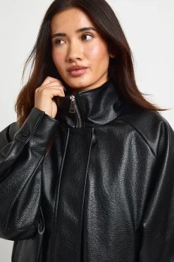boohoo Veste Col Montant Taille Cintrée En Synthétique Grainé<Femme Manteaux Et Vestes D’Automne|Vestes & Manteaux