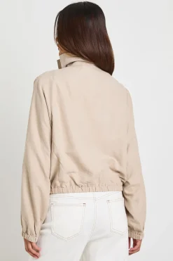 boohoo Veste Col Montant À Taille Élastiquée<Femme Tops