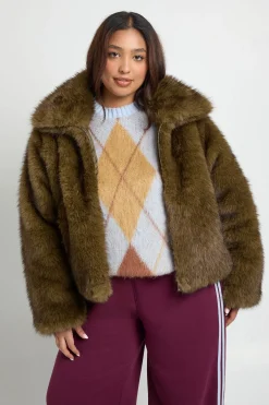 Veste à col Plus en synthétique