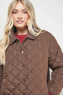 Veste à Col Rembourré en Velours Côtelé