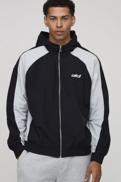 boohooMAN Veste à coque surdimensionnée à col raglan et fermeture éclair<Homme Manteaux Et Vestes