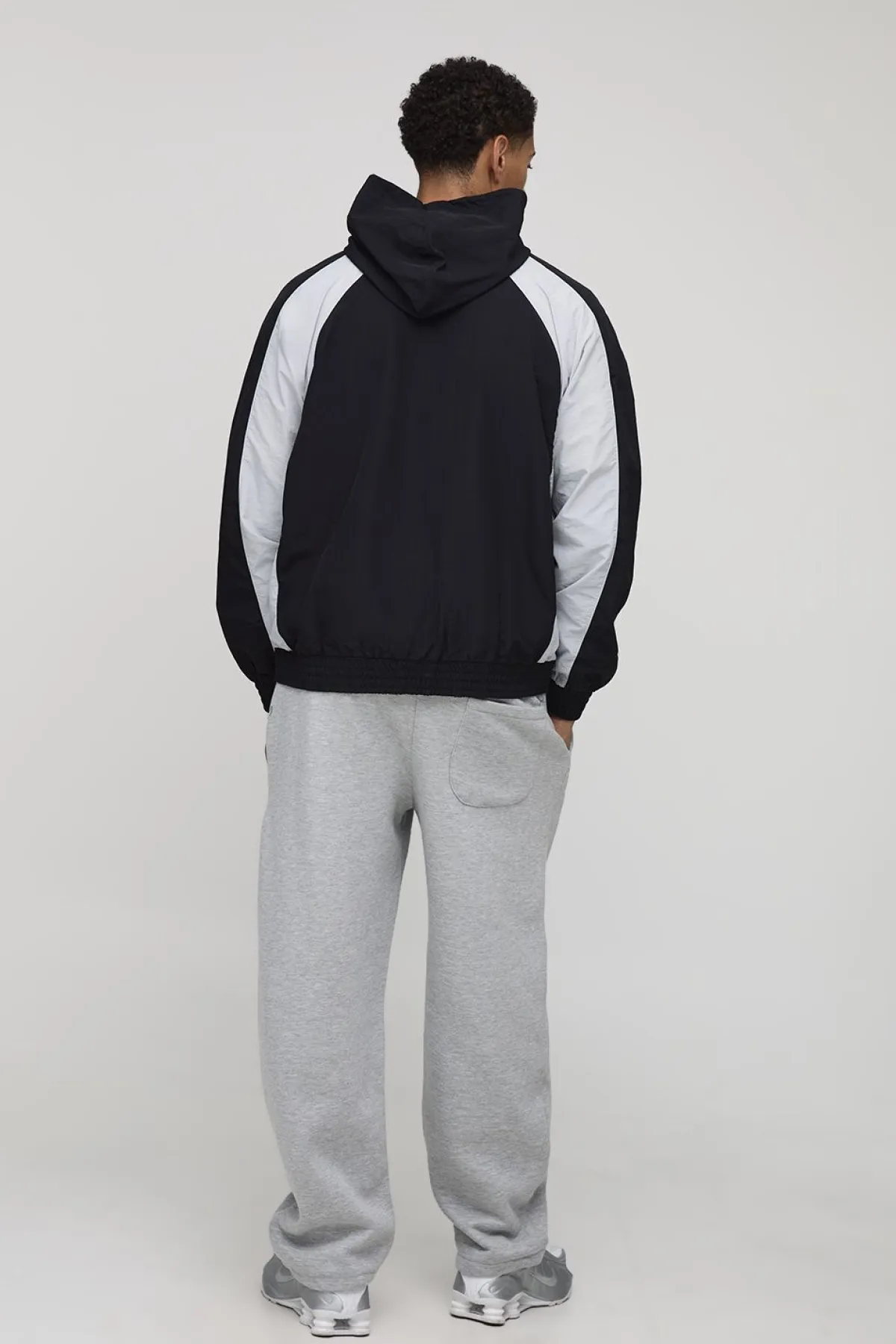 boohooMAN Veste à coque surdimensionnée à col raglan et fermeture éclair<Homme Manteaux Et Vestes